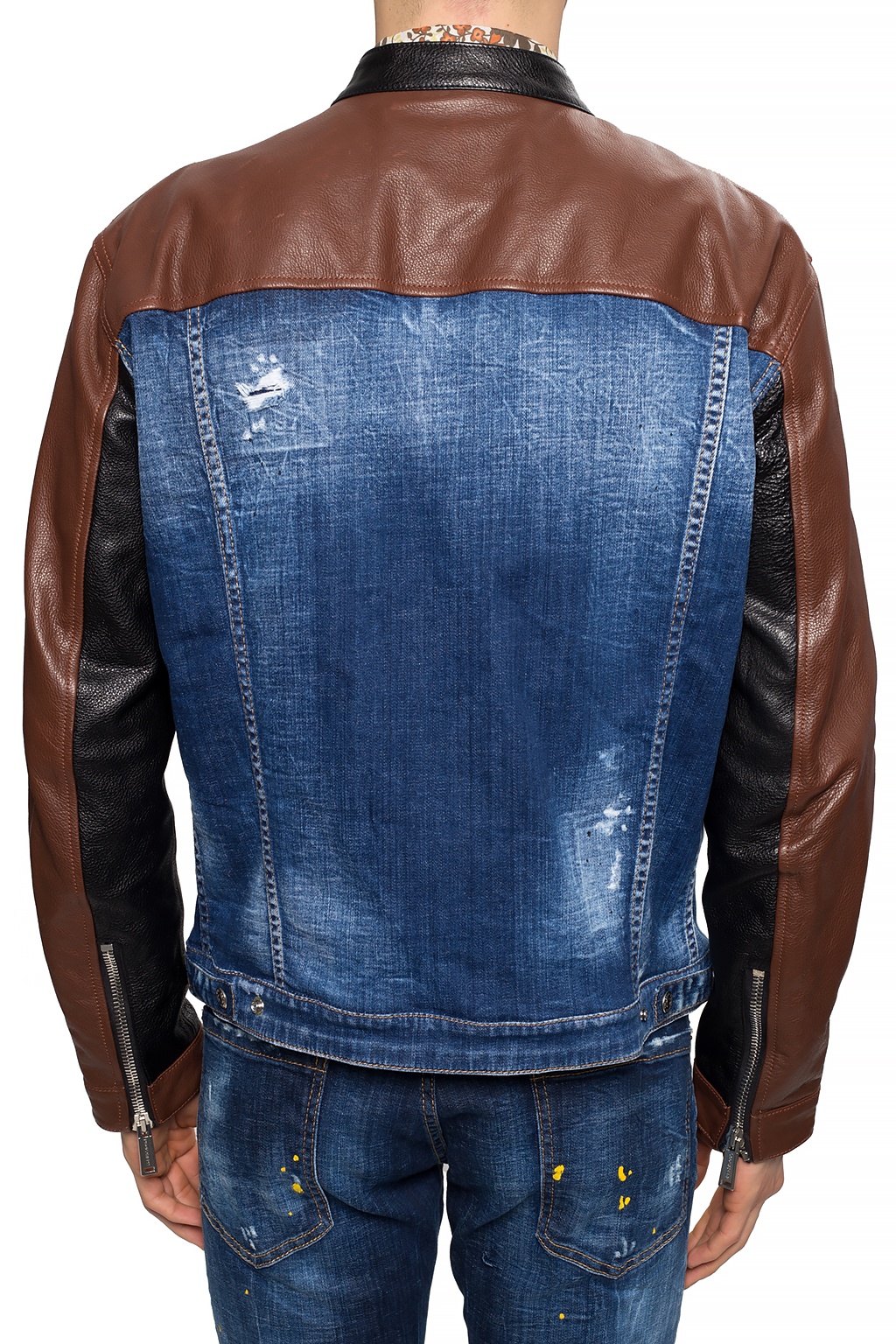 Raw - trimmed denim jacket Dsquared2 - SchaferandweinerShops Spain